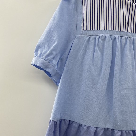 Pomander Place Tuckernuck Women's Quinn Dress Tier Mini Swing in Serenity Blue L - Picture 2 of 8